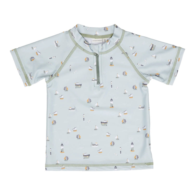 LITTLE DUTCH. Swim t-shirt +UV Sailors Bay Olive - 62/68