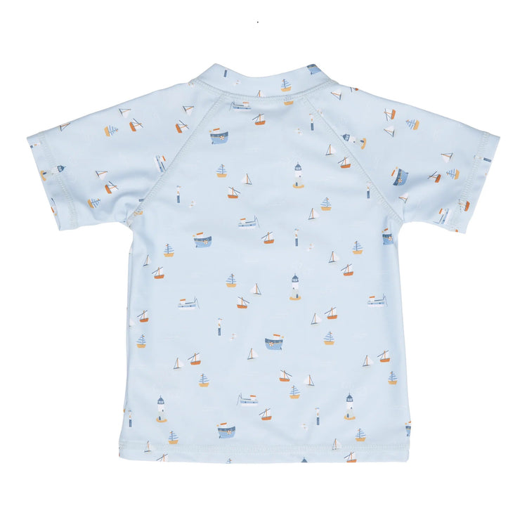 LITTLE DUTCH. Swim t-shirt +UV Sailors Bay Blue - 86/92