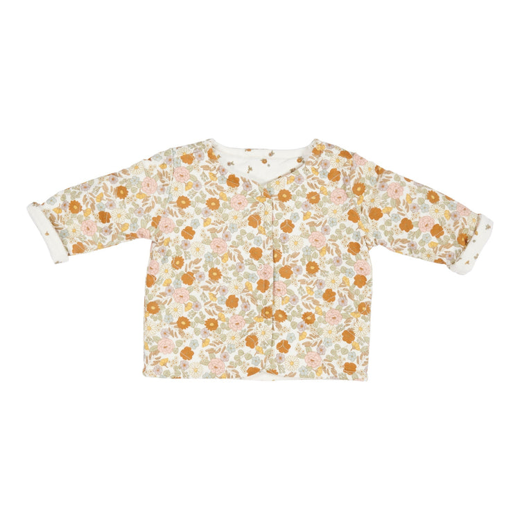 LITTLE DUTCH. Reversible jacket Vintage Little Flowers/White Blossom - 68