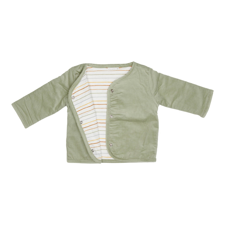 LITTLE DUTCH. Μπουφάν διπλής όψης Vintage Sunny Stripes/Green - Νο68