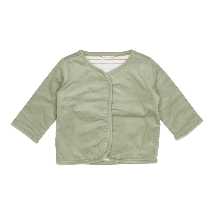 LITTLE DUTCH. Μπουφάν διπλής όψης Vintage Sunny Stripes/Green - Νο74