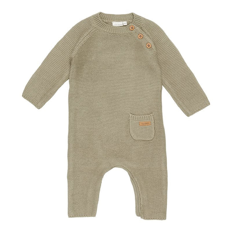 LITTLE DUTCH. Knitted one-piece suit Olive - 50/56