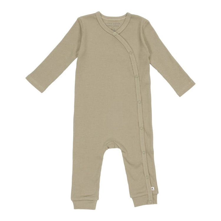 LITTLE DUTCH. One-piece wrap suit Rib Olive