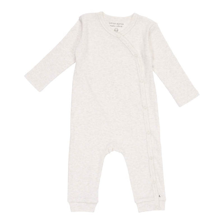 LITTLE DUTCH. One-piece wrap suit Rib Sand