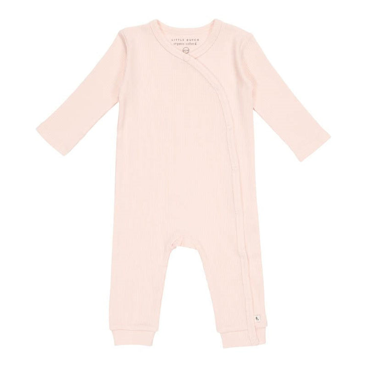 LITTLE DUTCH. One-piece wrap suit Rib Pink