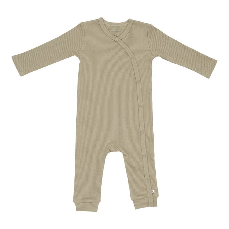 LITTLE DUTCH. One-piece wrap suit Rib Olive - 50/56