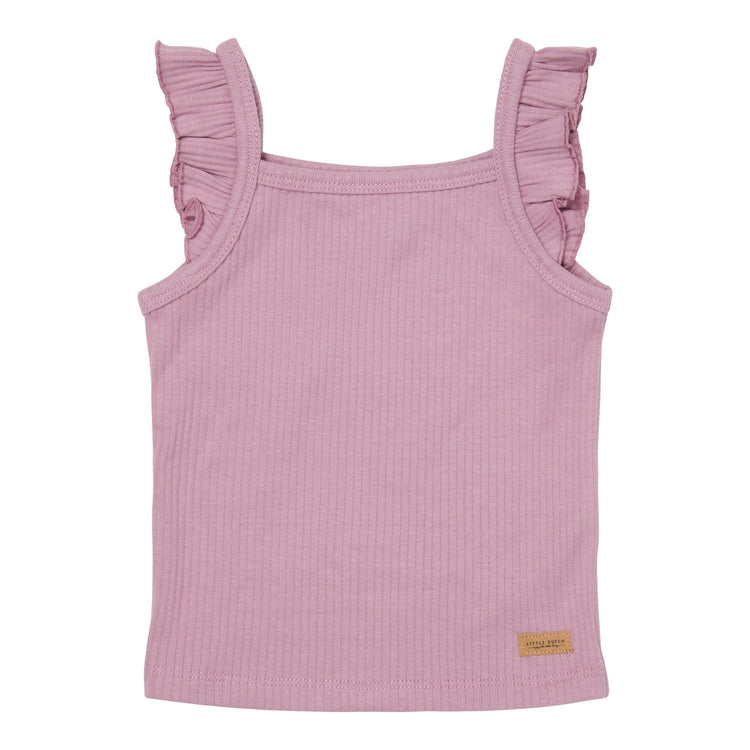 LITTLE DUTCH. Singlet with frills Mauve