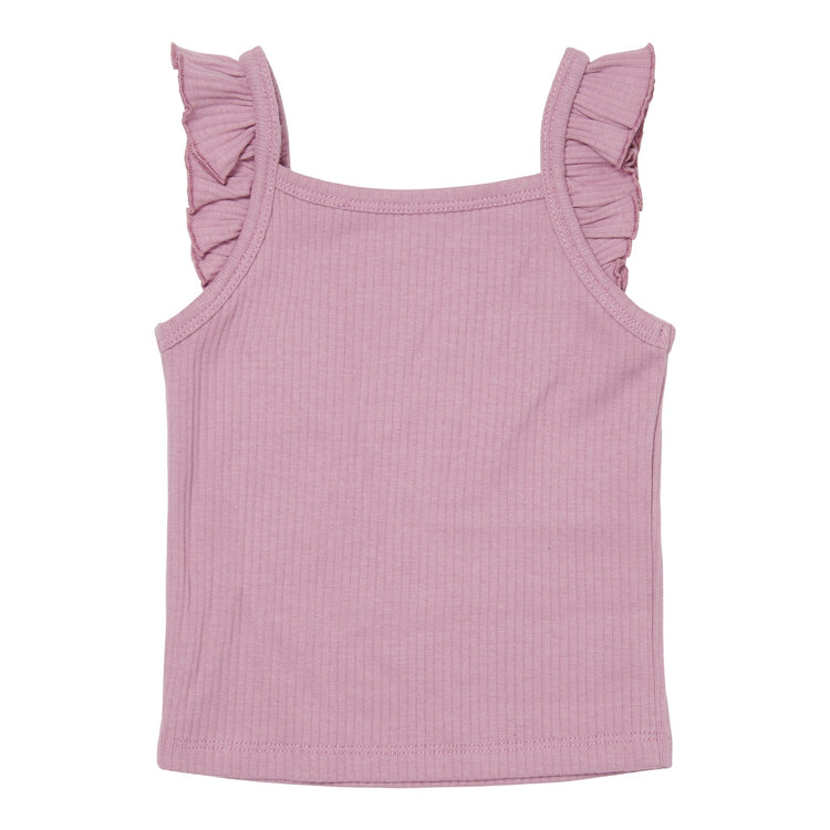 LITTLE DUTCH. Singlet with frills Mauve - 68