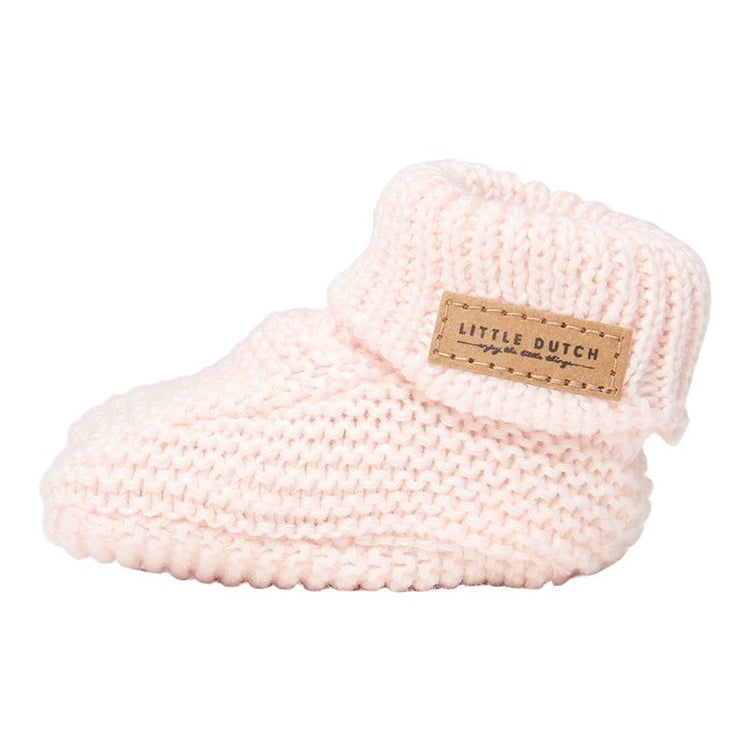 Knitted baby booties Pink - size 1
