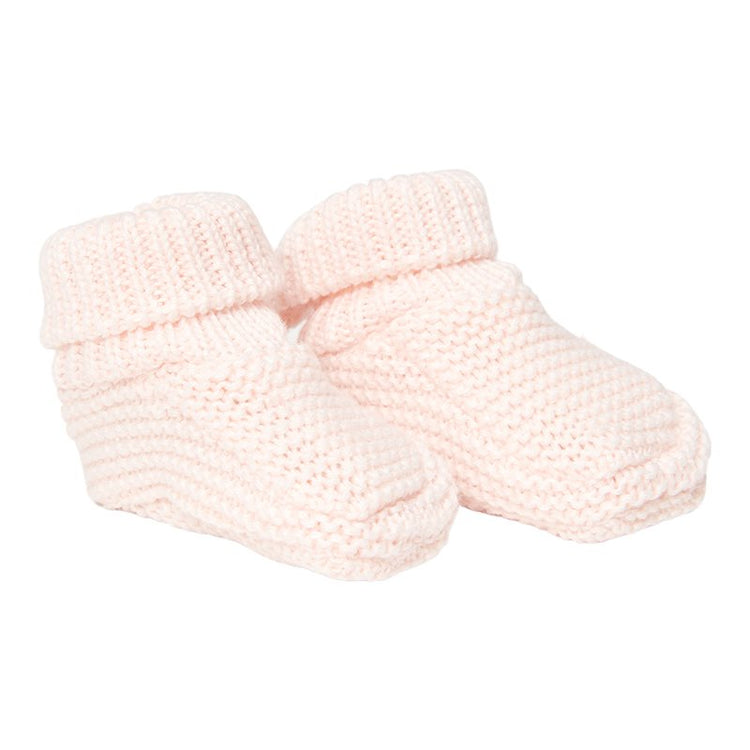 Knitted baby booties Pink - size 1