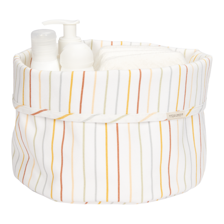 LITTLE DUTCH. Storage basket Vintage Sunny Stripes - Round