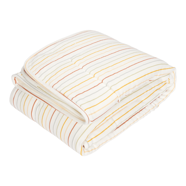 LITTLE DUTCH. Cot Blanket Vintage Sunny Stripes 110 x 140