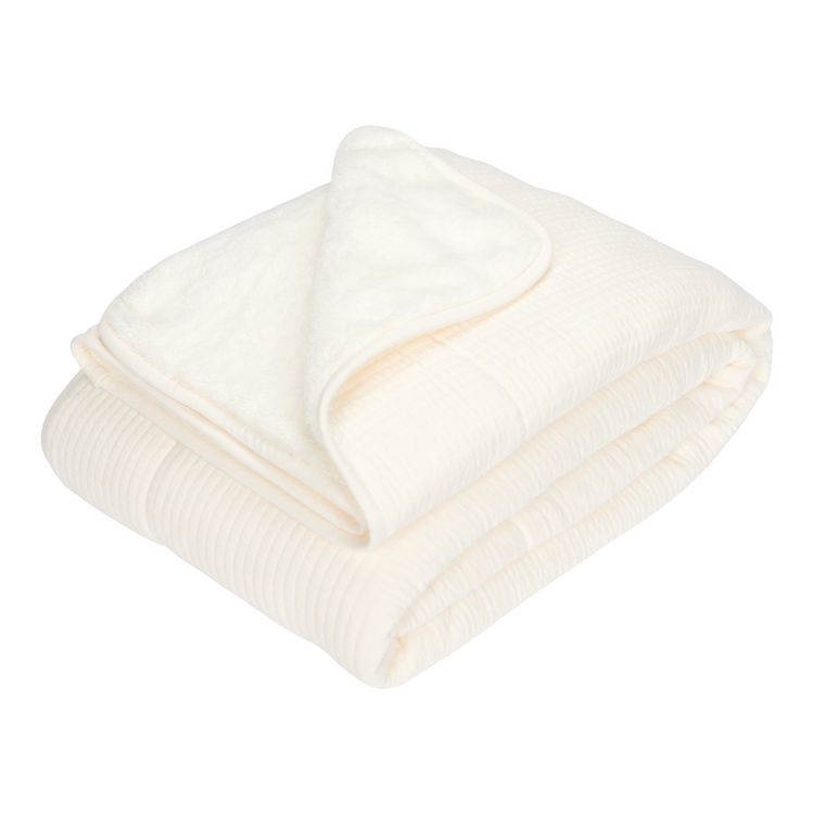 LITTLE DUTCH. Cot Blanket Pure Soft White 110 x 140