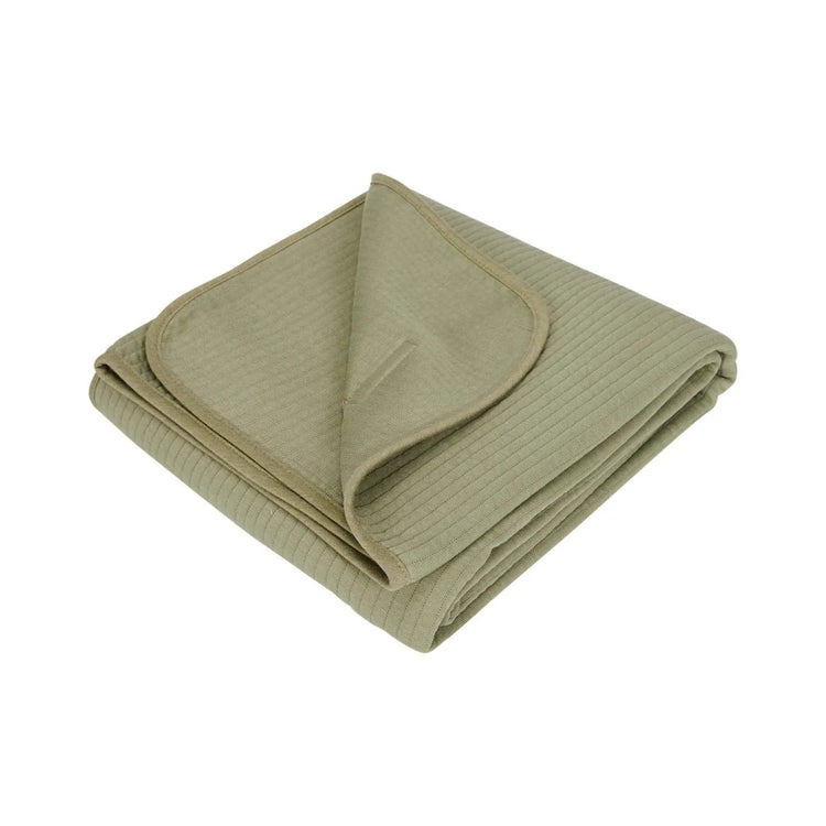 LITTLE DUTCH. Cot summer blanket Pure Olive 110 x 140