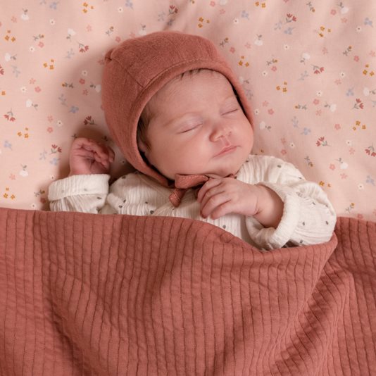 LITTLE DUTCH. Bassinet summer blanket Pure Pink Blush