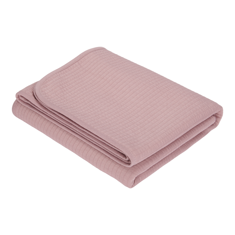 LITTLE DUTCH. Bassinet summer blanket Pure Mauve 100 x 70