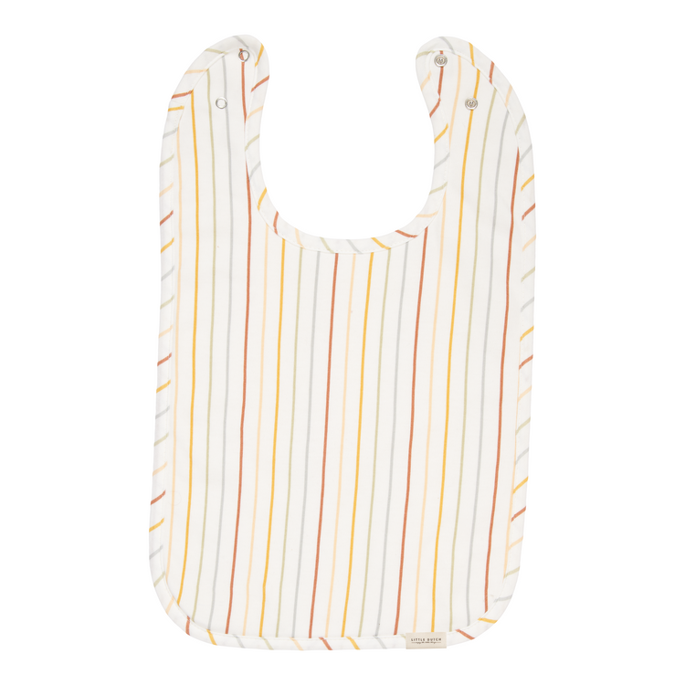 LITTLE DUTCH. Bib with snaps Vintage Sunny Stripes