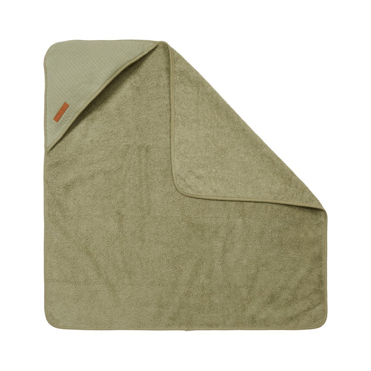 LITTLE DUTCH. Hooded towel Pure Olive