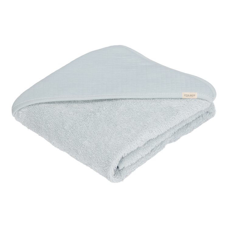 LITTLE DUTCH. Hooded towel Pure Soft Blue 75 x 75