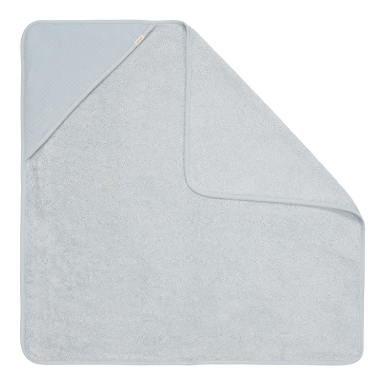 LITTLE DUTCH. Hooded towel Pure Soft Blue 75 x 75
