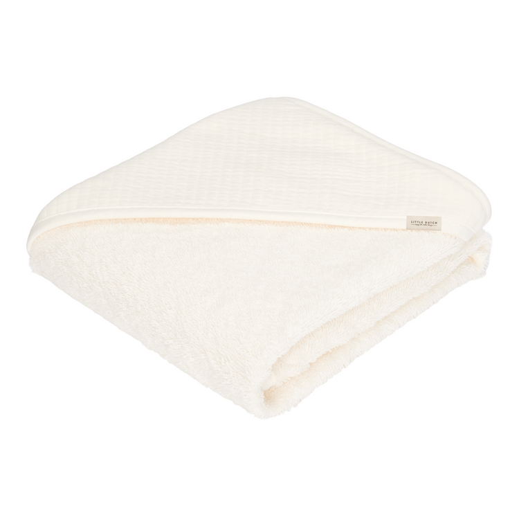 LITTLE DUTCH. Hooded towel Pure Soft White 75x75