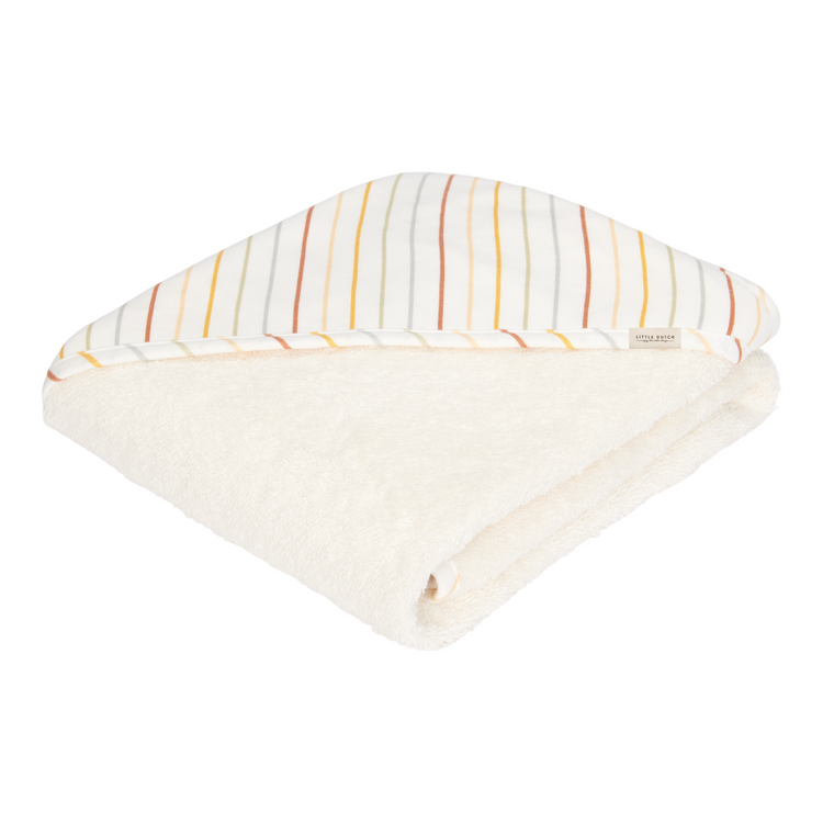 LITTLE DUTCH. Hooded towel Vintage Sunny Stripes 100 x 100