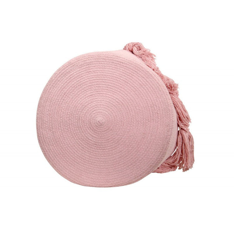 Lorena Canals. Basket Tassels pink 30Χ45Χ45