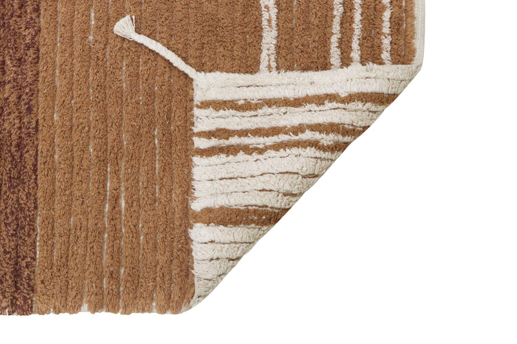 Washable Rug Reversible Twin Toffee 120 x 160 cm