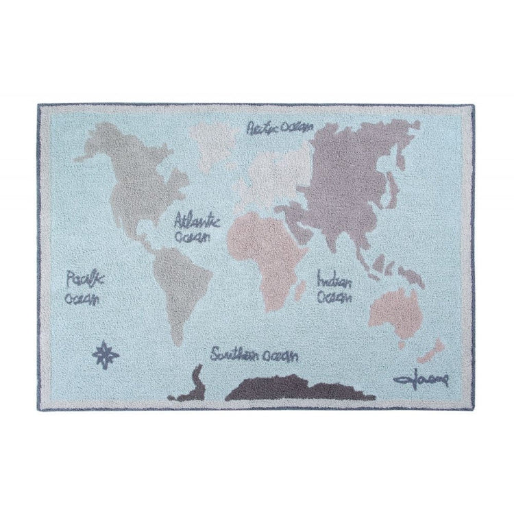 Lorena Canals. Washable Rug Vintage Map. 140x200