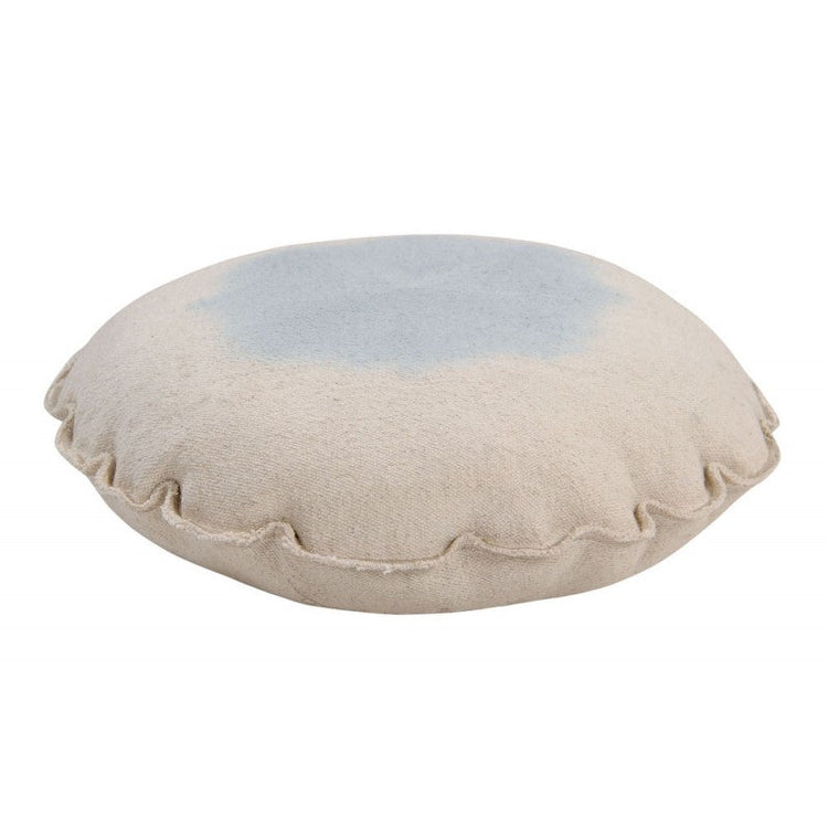 Lorena Canals. Round cushion Tie-Dye (beige-light blue)