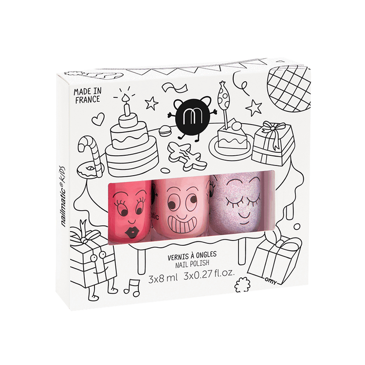 NAILMATIC. Set of 3 nail polishes – Party (Cookie-Bella-Elliot)