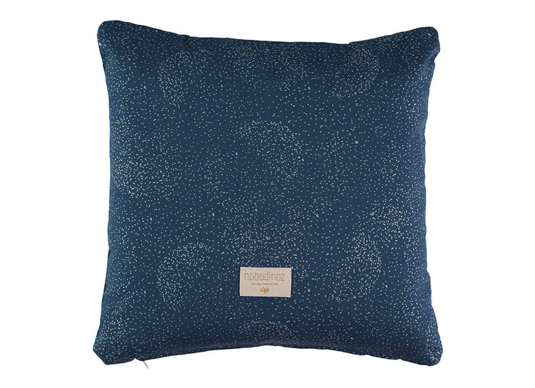 NEW ELEMENTS. Descartes cushion - Gold bubble/ Night blue