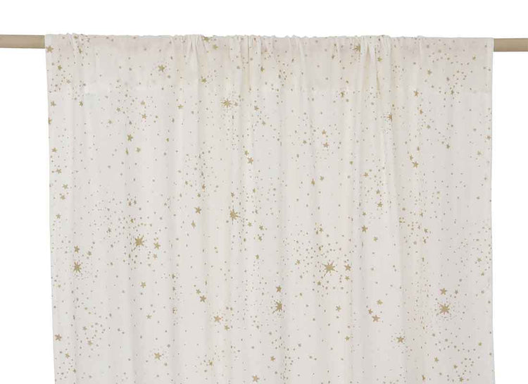 NEW ELEMENTS. Utopia Curtain - Gold Stella/ White 146x280