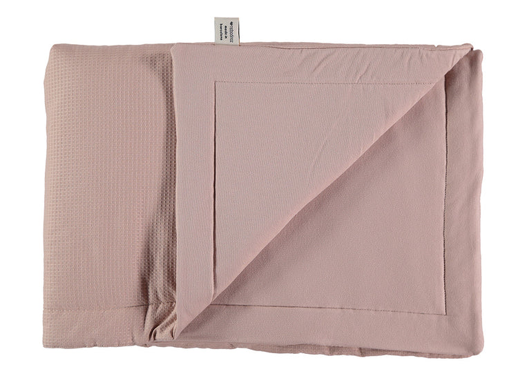 NEW ELEMENTS. Laponia blanket 70x70 Honeycomb Misty pink