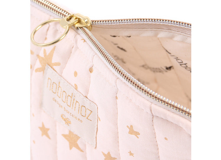 NEW ELEMENTS. Holiday vanity case large Gold stella/ Dream pink