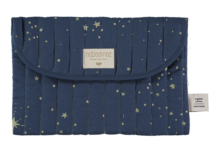 NEW ELEMENTS. Bagatelle Pouch Gold stella/ Night blue