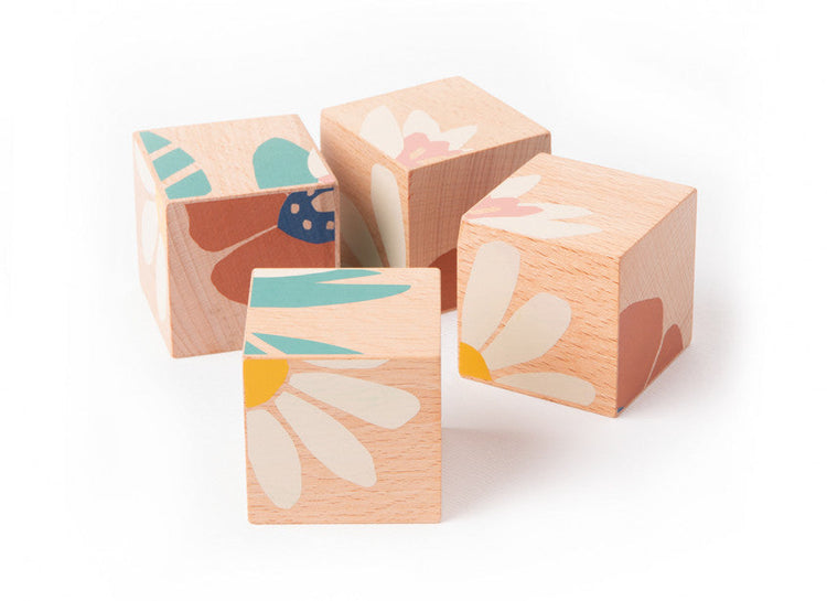 ARTSY TOYS. Plants Wooden Cubes
