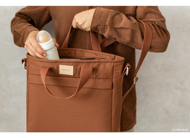 BABY ON THE GO. Waterproof changing backpack Clay Brown