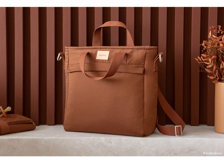 BABY ON THE GO. Waterproof changing backpack Clay Brown