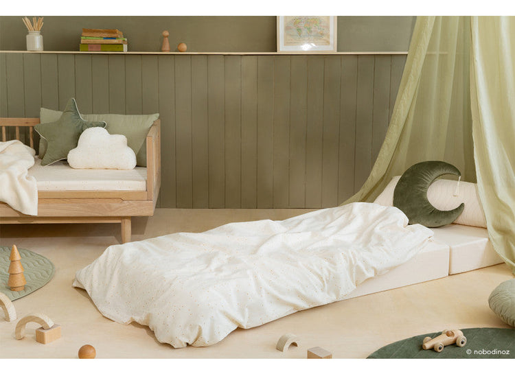 VELVET. Sleepover mattress - velvet olive green