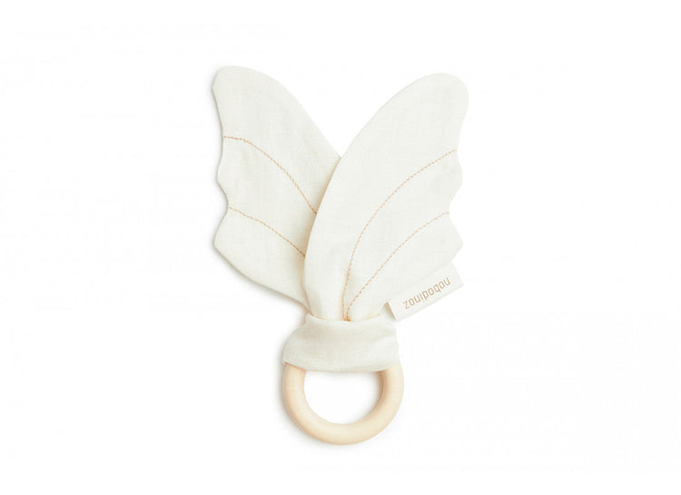 LIN. Wings teether ring • Off White