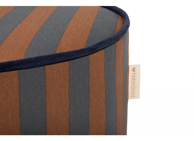 MAJESTIC. Round stool - Blue Brown Stripes