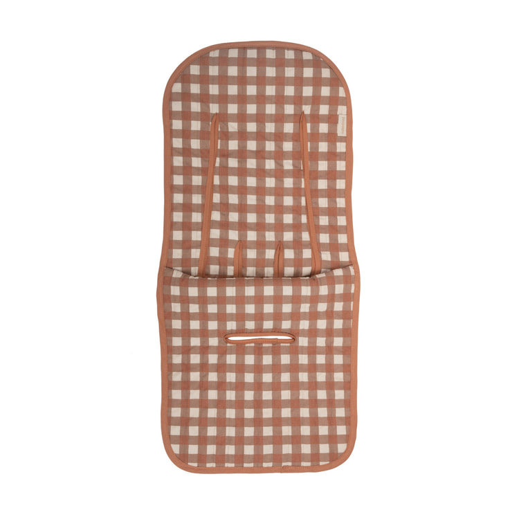 HYDE PARK. Universal stroller pad Terracotta Checks