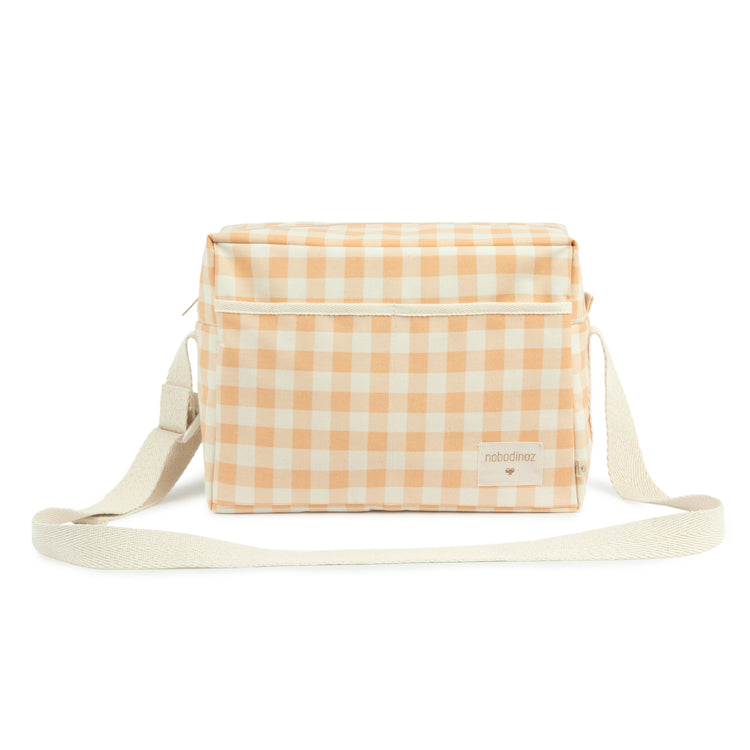 SUNSHINE. XL Rectangular cooler bag Melon Vichy