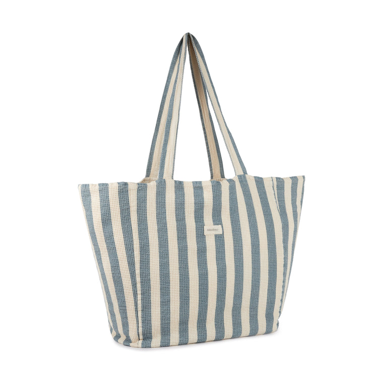 PORTOFINO. Beach bag Blue Stripes