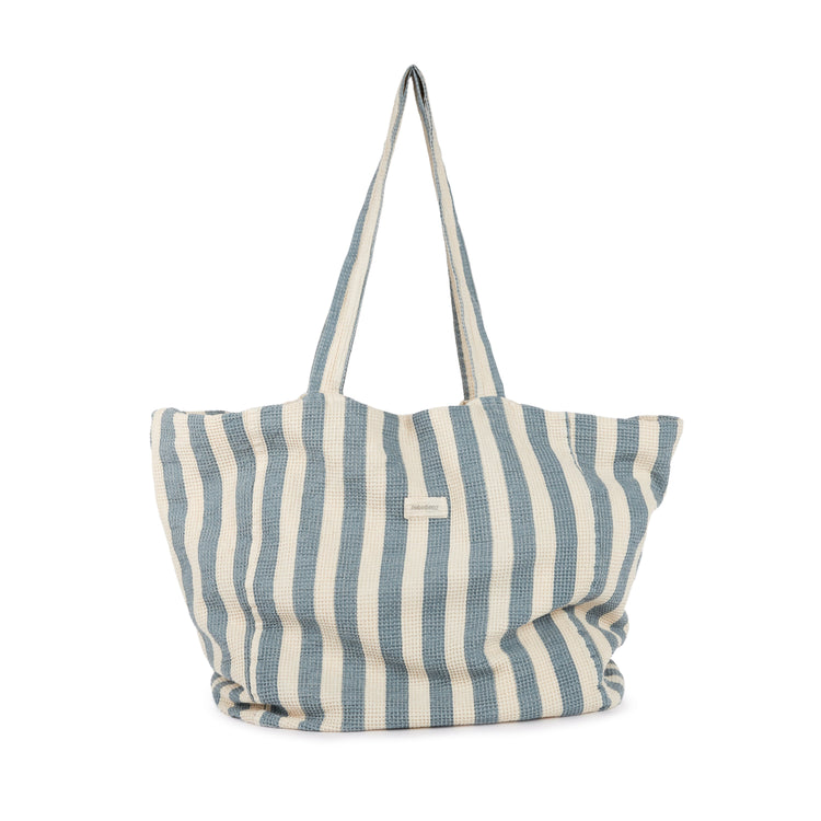 PORTOFINO. Beach bag Blue Stripes