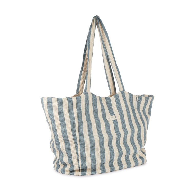 PORTOFINO. Beach bag Blue Stripes