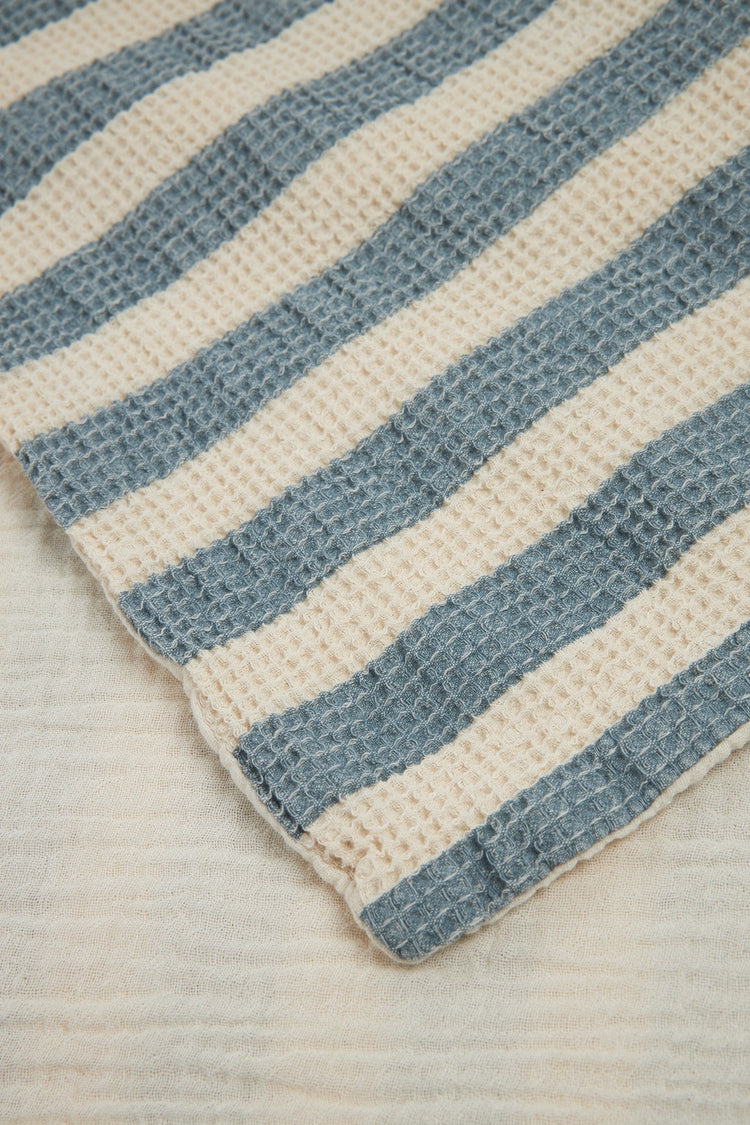 PORTOFINO. Beach towel bag set Blue Stripes