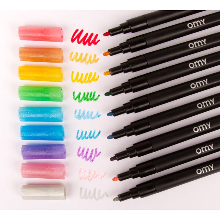OMY. Set of 9 Glitter Markers