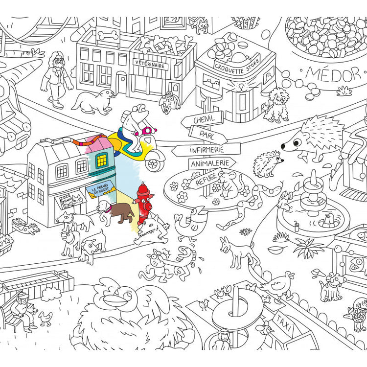 OMY. Giant Coloring Poster Animal City